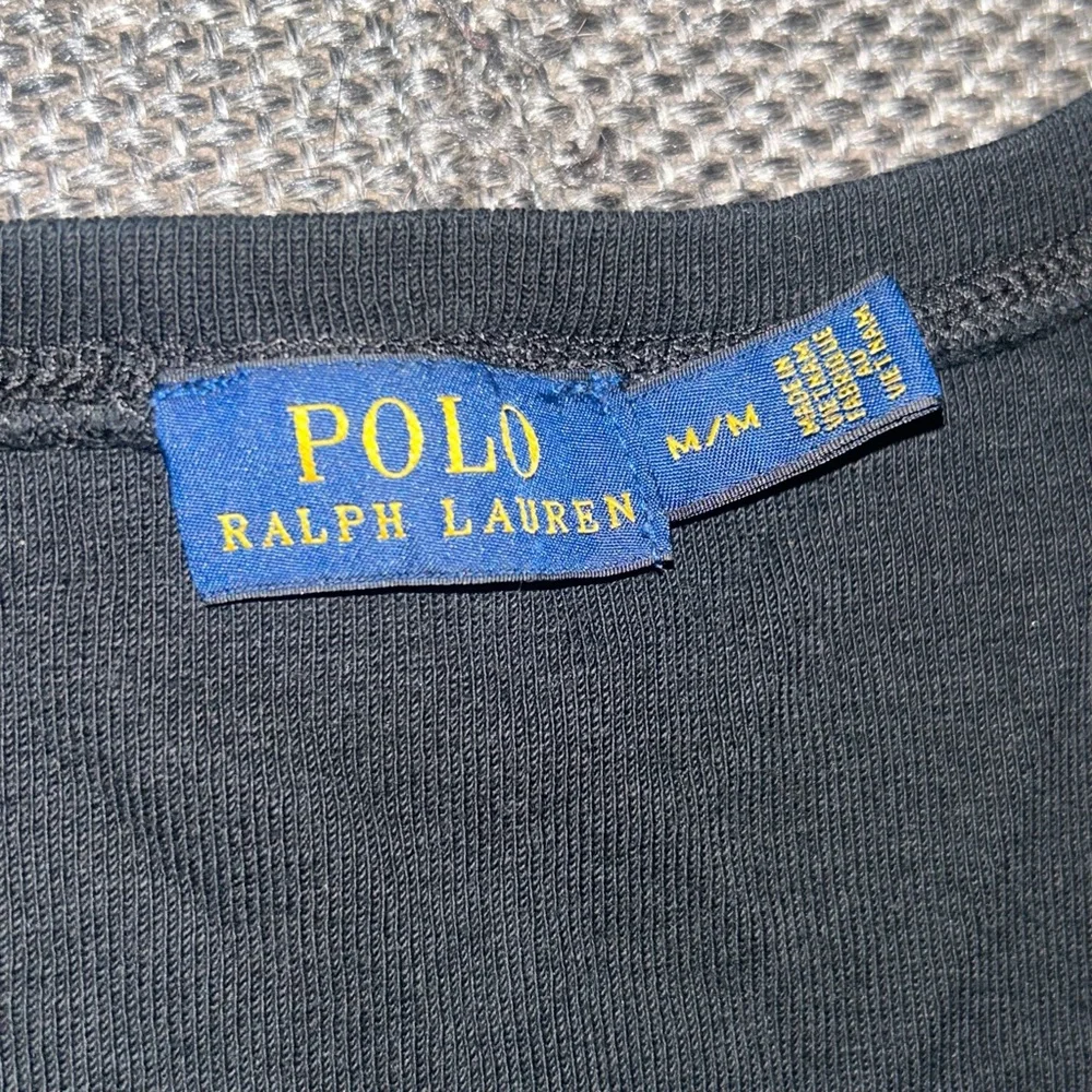 Polo by Ralph Lauren Black Top with Purple Logo - Picture 3 of 4